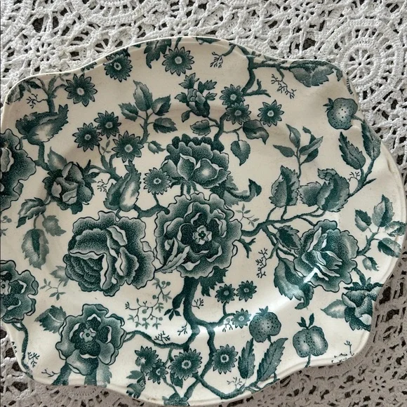 Vintage Johnson Brothers English Chippendale Green Platter - Picture 3 of 8